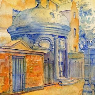Art: Mausoleum, Greyfriars Kirkyard, Edinburgh by Artist John Wright