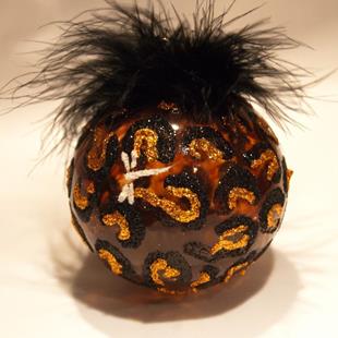 Art: 2012 Dragonfly Ball Copper Leopard # 17 by Artist Rebecca M Ronesi-Gutierrez