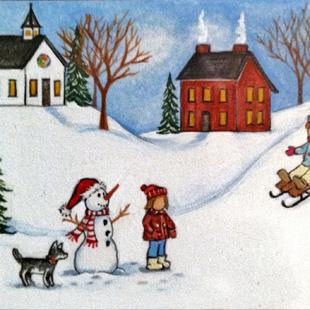Art: Winter memories by Artist Rhonda Gilbert