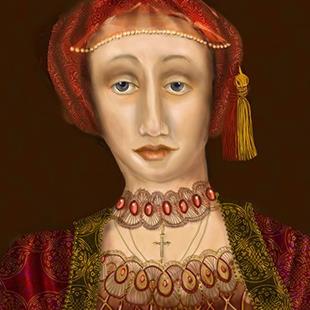Art: Nothing so Fair: Portrait on King Henry's fifth wife by Artist Alma Lee