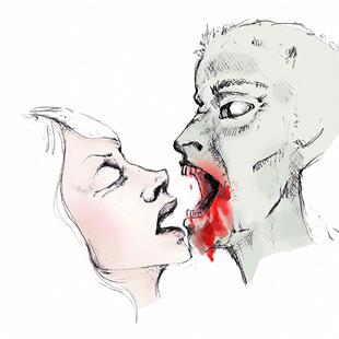 Art: kiss or bite by Artist Noelle Hunt