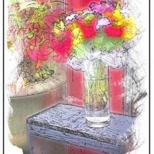 Art: Mixed Floral Bouquet by Artist Carolyn Schiffhouer