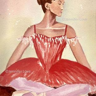 Art: Dancer in Red by Artist Jennifer Love Artwork