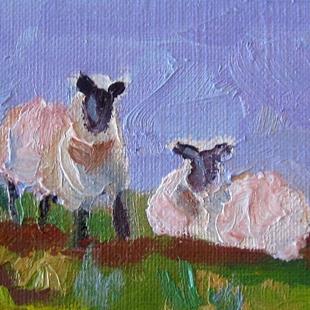 Art: Spring Lamb Aceo-SOLD by Artist Delilah Smith