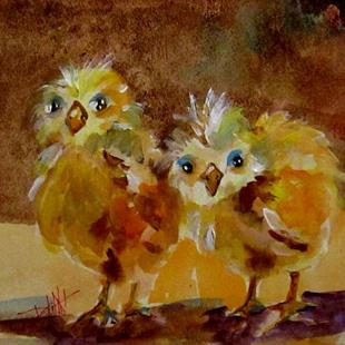 Art: Chubby Chicks-sold by Artist Delilah Smith