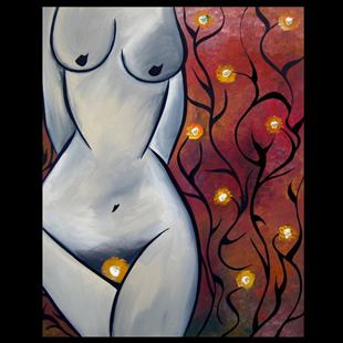 Art: Nude 145 2430 Original Abstract nude Art Meet Virginia by Artist Thomas C. Fedro