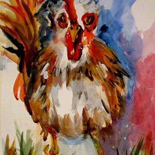 Art: Rooster  No. 3 by Artist Delilah Smith