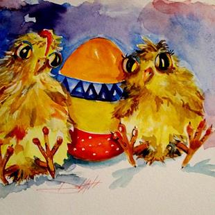 Art: Easter Chicks by Artist Delilah Smith
