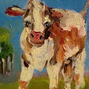 Art: Calf-sold by Artist Delilah Smith