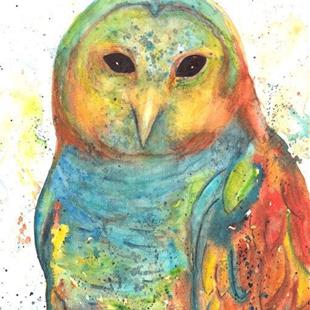 Art: Barn Owl - sold by Artist Ulrike 'Ricky' Martin