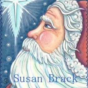 Art: IN THE SPIRIT OF CHRISTMAS SANTA by Artist Susan Brack