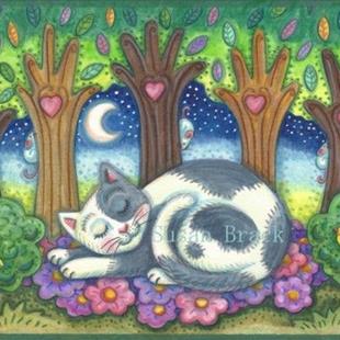Art: LAND OF CATNAPS AND DREAMS by Artist Susan Brack