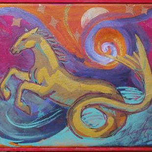 Art: Sea Horse by Artist Georgia Papadakis