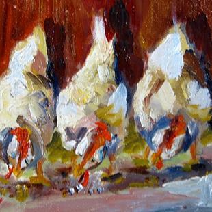 Art: Afternoon Chickens by Artist Delilah Smith