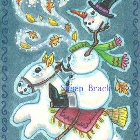 Art: FROSTY THE HEADLESS SNOWMAN by Artist Susan Brack