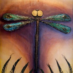 Art: Royal Dragonfly by Artist Rebecca M Ronesi-Gutierrez