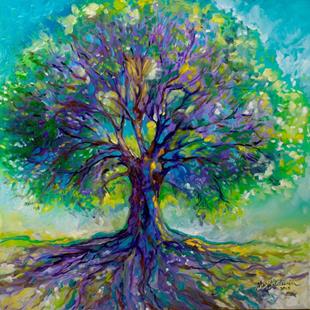 Art: PURPLE HEART Tree of Life by Artist Marcia Baldwin