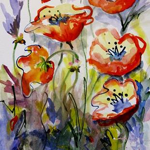 Art: Expressions of Poppies by Artist Delilah Smith