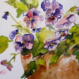 Art: Precious Pansies by Artist Delilah Smith