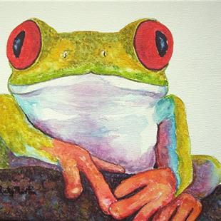 Art: Happy Little Tree Frog by Artist Ulrike 'Ricky' Martin