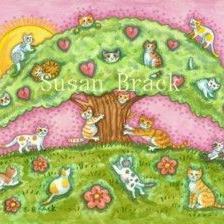 Art: CATS UP A TREE by Artist Susan Brack