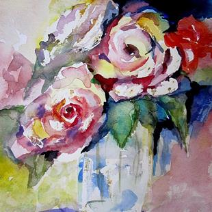 Art: Inspiration of Roses- SOLD by Artist Delilah Smith