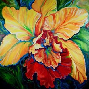 Art: TROPICAL ORCHID COMMISSION by Artist Marcia Baldwin