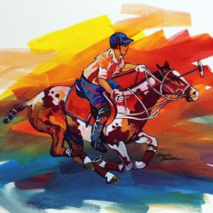 Art: POLO SKETCH 2 ~ COMMISSIONED by Artist Marcia Baldwin
