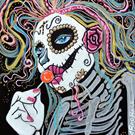Art: Sugar Skull Lollipop by Artist Laura Barbosa