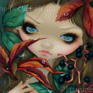 Art: Poisonous Beauties X:  Virginia Creeper ORIGINAL PAINTING by Artist Jasmine Ann Becket-Griffith