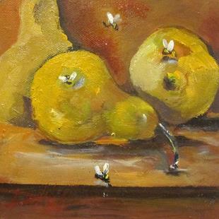 Art: Pears and Bees by Artist Delilah Smith