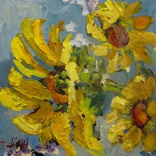 Art: Interpertaion of Sunflowers by Artist Delilah Smith