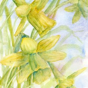 Art: Daffodils (30) by Artist John Wright