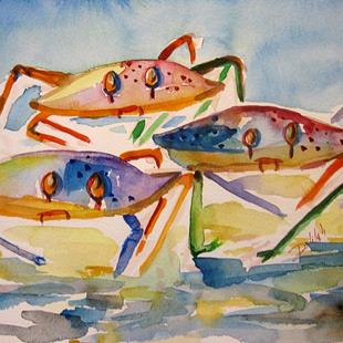 Art: Three Crabs by Artist Delilah Smith