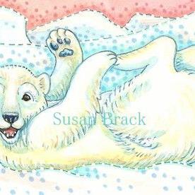 Art: ROLL IN THE SNOW by Artist Susan Brack