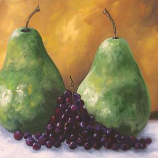 Art: Pears and Grapes II by Artist Torrie Smiley