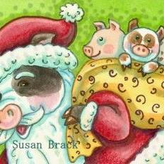 Art: GOOD LITTLE PIGGIES by Artist Susan Brack