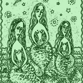 Art: FAT BOTTOM GIRLS - Mermaid Stamp by Artist Susan Brack