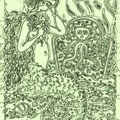 Art: FOR LOVE OF A PIRATE - Mermaid Widow Stamp by Artist Susan Brack