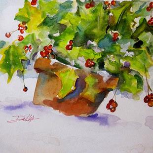 Art: Beautiful Boughs of Holly by Artist Delilah Smith