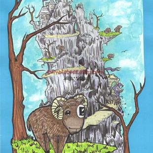 Art: Goat Mountain by Artist Emily J White