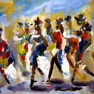 Art: Dancing Ladies by Artist Delilah Smith