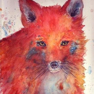 Art: Red Fox - sold by Artist Ulrike 'Ricky' Martin
