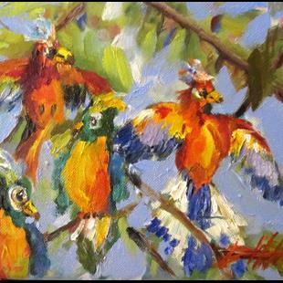 Art: Colorful Birds by Artist Delilah Smith
