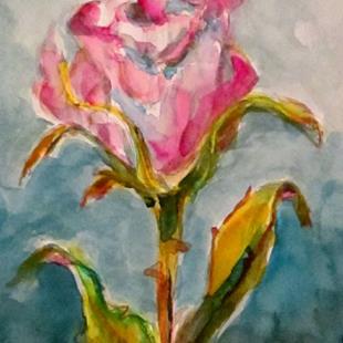 Art: Pink Rose by Artist Delilah Smith