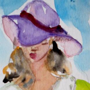 Art: Purple Hat by Artist Delilah Smith