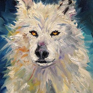 Art: White Wolf by Artist Diane M Whitehead