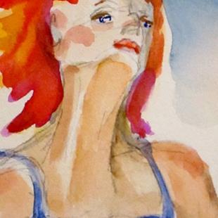 Art: Red Hair Girl by Artist Delilah Smith