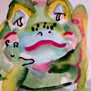 Art: Bored Frog by Artist Delilah Smith