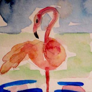 Art: Flamingo 4 by Artist Delilah Smith